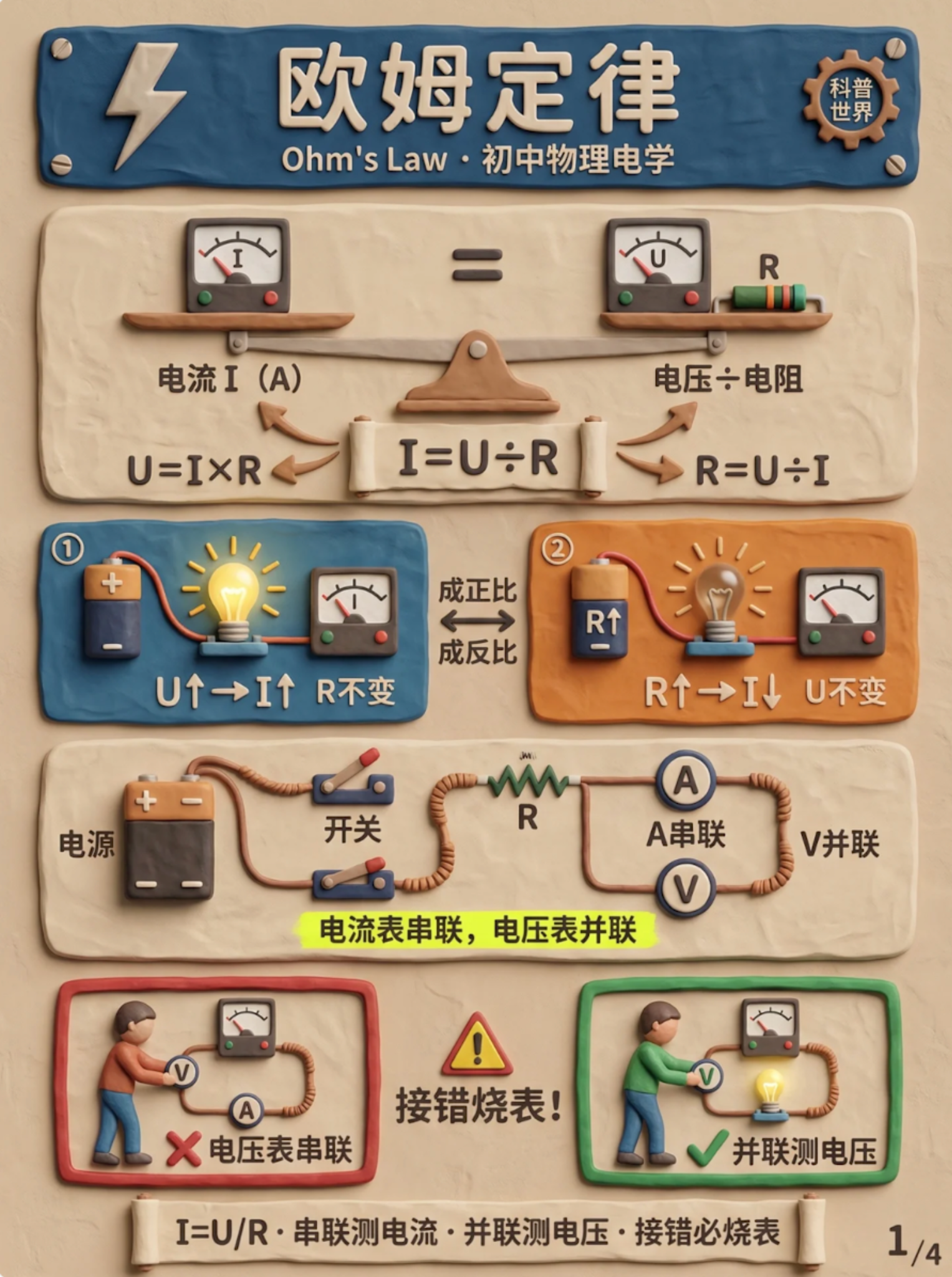欧姆定律教学信息图